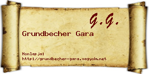 Grundbecher Gara névjegykártya